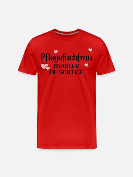 MASTERSTUDIUM PFLEGE - PFLEGEFACHFRAU - Männer Premium Bio T-Shirt - Rot