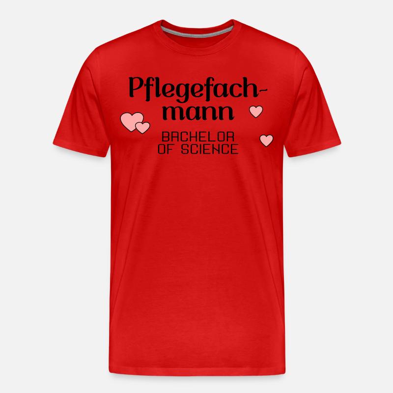 Pflegefachmann Studium Abschluss - Männer Premium Bio T-Shirt - Rot