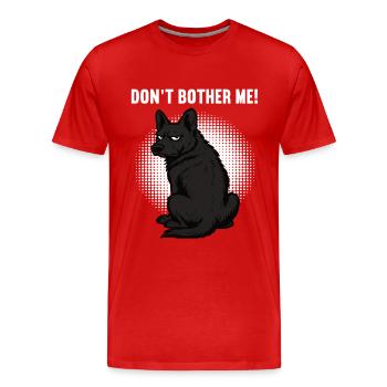 Ne me dérange pas, berger noir Berger - T-shirt bio Premium Homme - rouge - Devant - Damien (186cm)