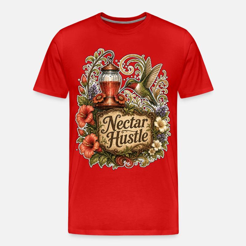 Nectar Hustle - T-shirt bio Premium Homme - rouge