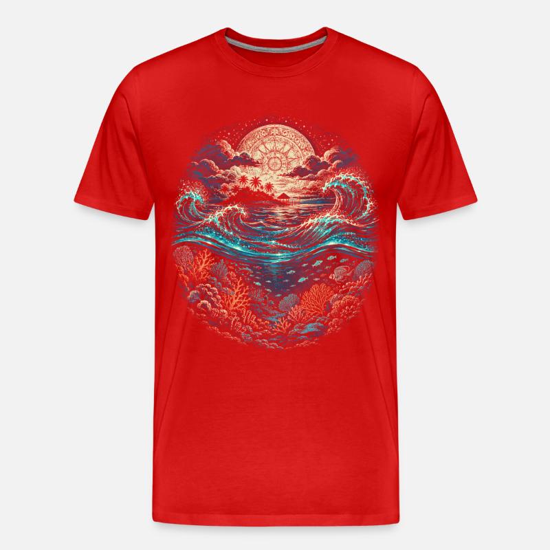 Belize Belizean Root - Men's Premium Organic T-Shirt - red