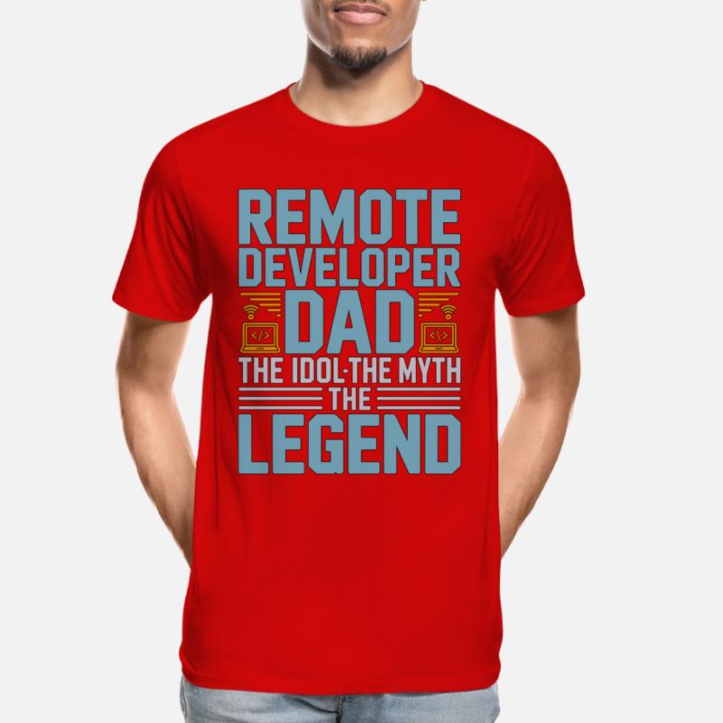 Remote Developer Dad The Idol The Web Developer Männer Premium Bio T-Shirt
