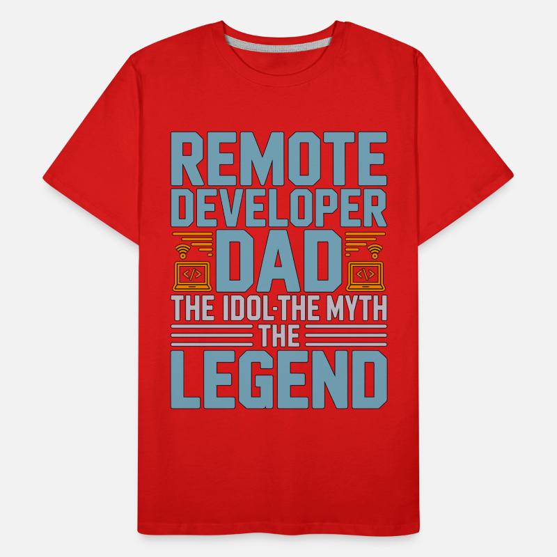 Remote Developer Dad The Idol The Web Developer Männer Premium Bio T-Shirt