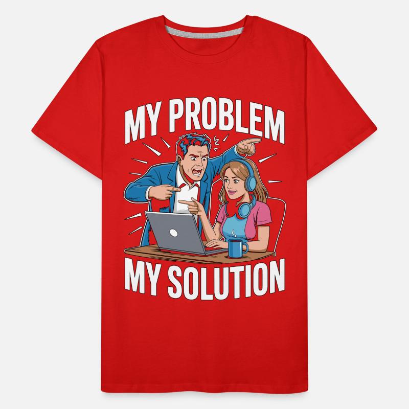Remote Developer My Problem My Pictogram Mom Dad Männer Premium Bio T-Shirt