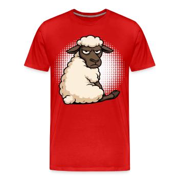Schaf Schafe Schäfer Schafhalter Schafbock - Männer Premium Bio T-Shirt - Rot - Vorne - Damien (186cm)