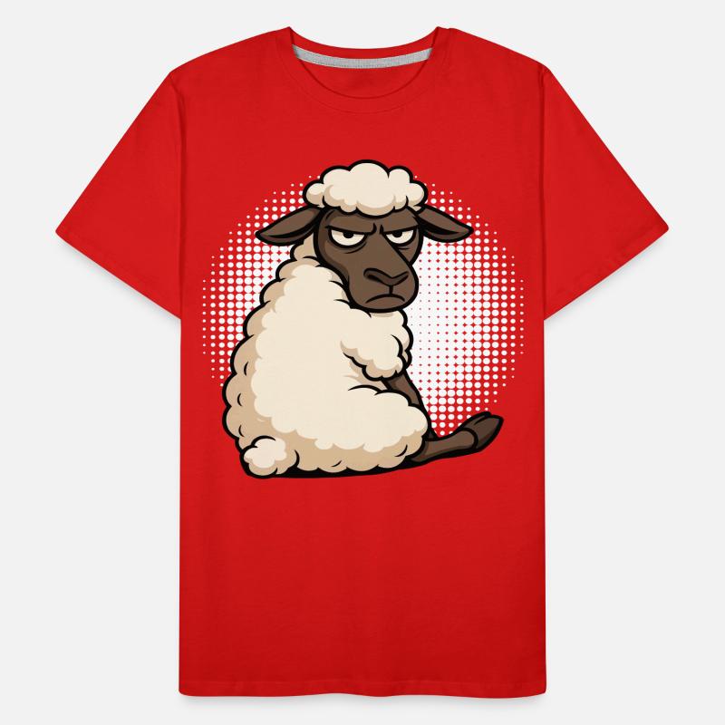 Schaf Schafe Schäfer Schafhalter Schafbock Männer Premium Bio T-Shirt