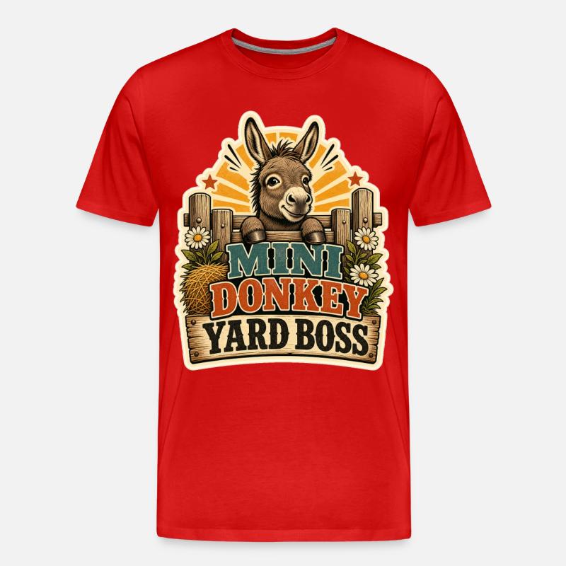 DONKEY YARD - Männer Premium Bio T-Shirt - Rot