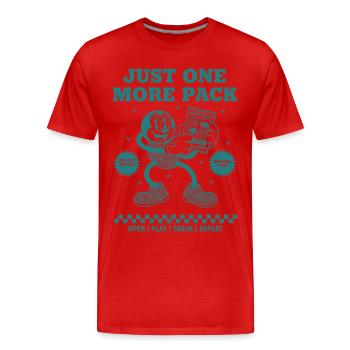 Juste un échange de cartes à collectionner de plus avec un pack Open Play - T-shirt bio Premium Homme - rouge - Devant - Damien (186cm)