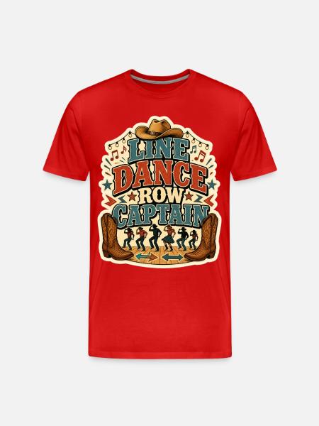 LINE DANCE ROW CAPTAIN - Men's Premium Organic T-Shirt - red