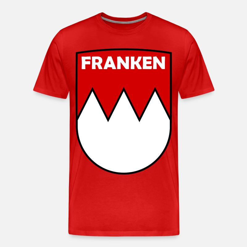 Franken Crest Logo - Männer Premium Bio T-Shirt - Rot
