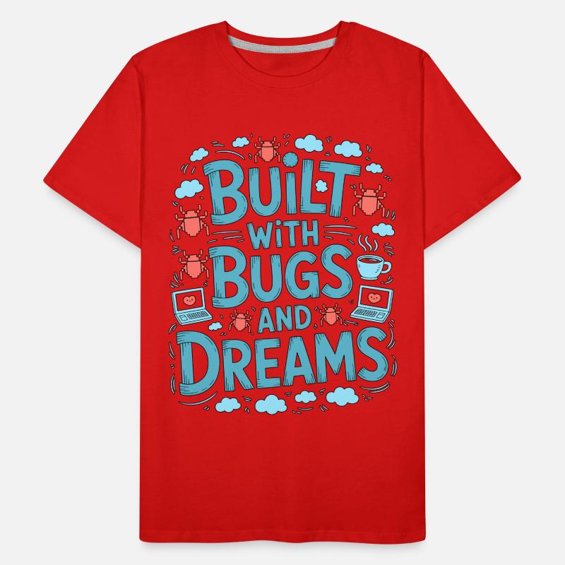 Game Developer Built With Bugs And Indie Developer Männer Premium Bio T-Shirt