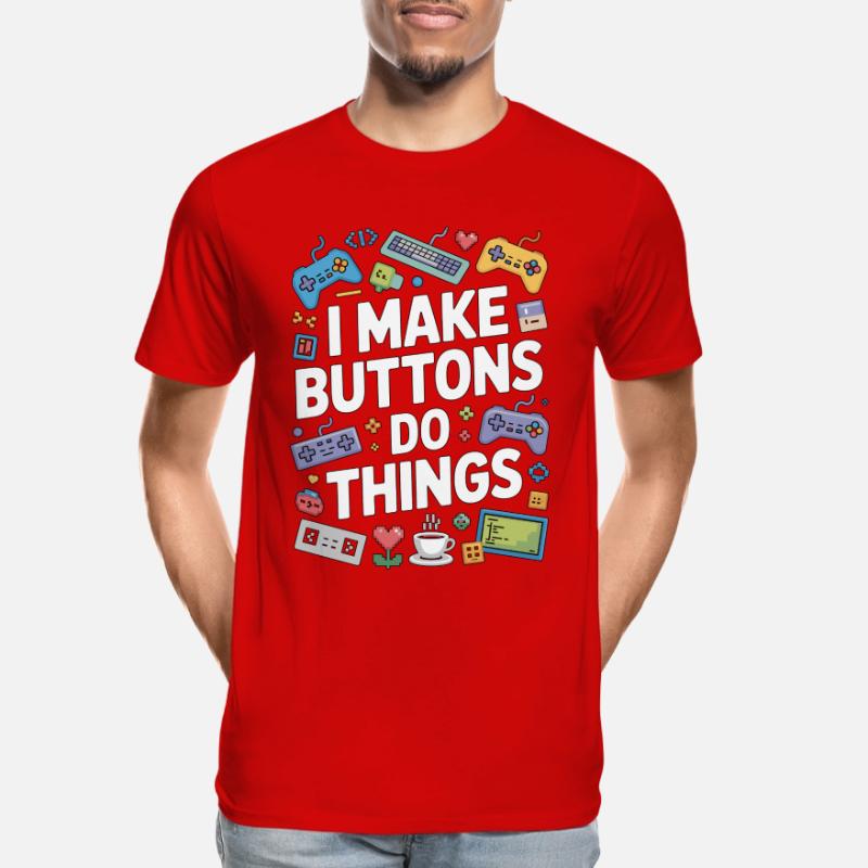 Game Developer I Make Buttons Software Developer Männer Premium Bio T-Shirt