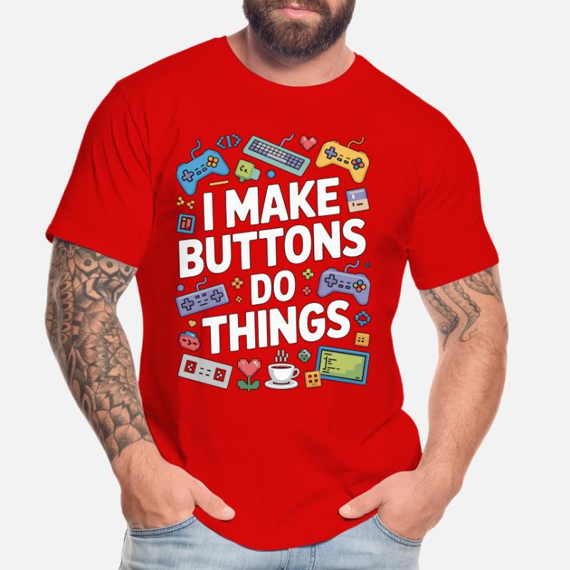 Game Developer I Make Buttons Software Developer Männer Premium Bio T-Shirt