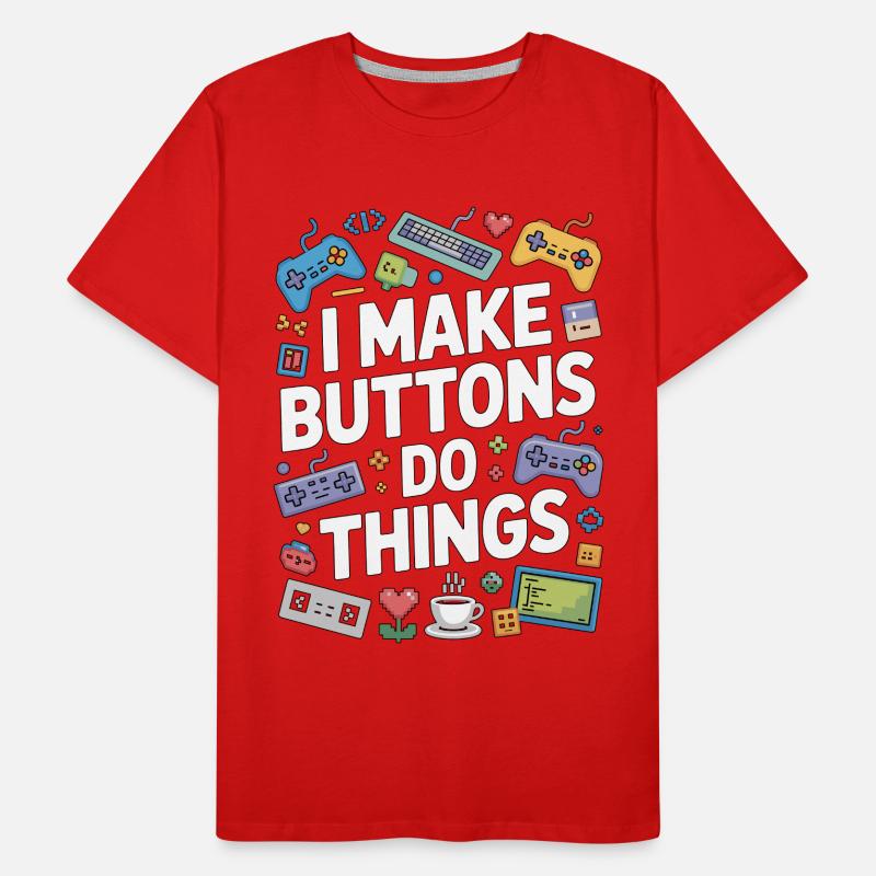 Game Developer I Make Buttons Software Developer Männer Premium Bio T-Shirt