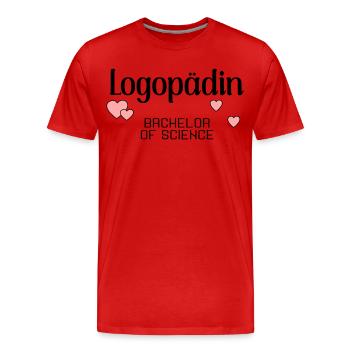 Programme de licence en orthophonie - T-shirt bio Premium Homme - rouge - Devant - Damien (186cm)