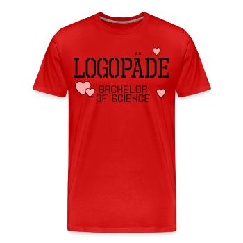 Orthophoniste Licence en orthophonie - T-shirt bio Premium Homme - rouge - Devant - Damien (186cm)