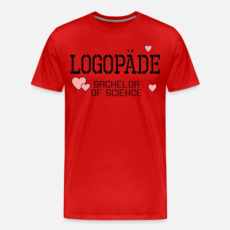 Logopäde Bachelor-Studium Logopädie - Männer Premium Bio T-Shirt - Rot