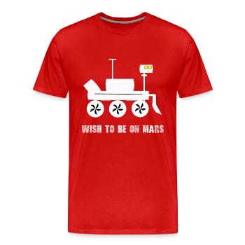 Motif du rover de souhait martien - T-shirt bio Premium Homme - rouge - Devant - Damien (186cm)