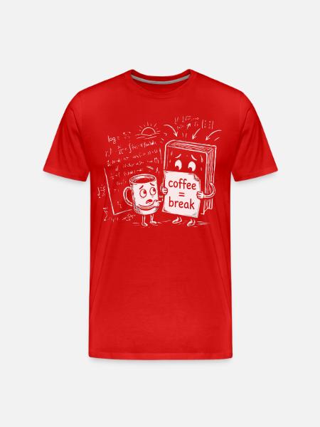 Wissens-Chaos: Coffee Break Büro Geschenk - Männer Premium Bio T-Shirt - Rot