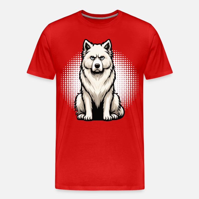 Weißer Schäferhund Schäferhund Schäferhunde - Männer Premium Bio T-Shirt - Rot