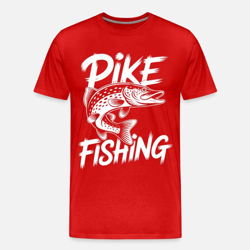 Springender Hecht - Männer Premium Bio T-Shirt - Rot