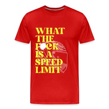 Car - Men's Premium Organic T-Shirt - red - Front - Damien (186cm)