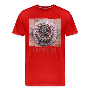 Schwarzwälder Kirschtorte Sahnetorte für Konditor - Männer Premium Bio T-Shirt - Rot - Vorne - Damien (186cm)
