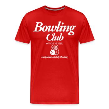 Bowling Club - T-shirt bio Premium Homme - rouge - Devant - Damien (186cm)