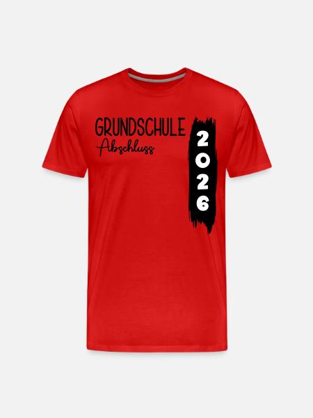 Grundschule Abschluss 2026 - Männer Premium Bio T-Shirt - Rot