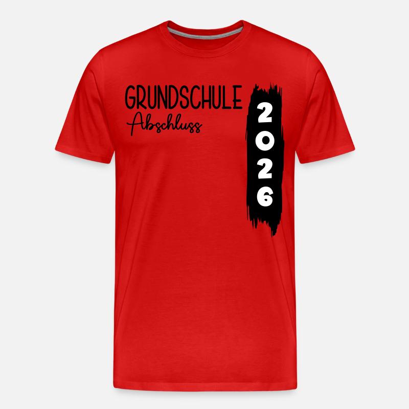 Grundschule Abschluss 2026 - Männer Premium Bio T-Shirt - Rot