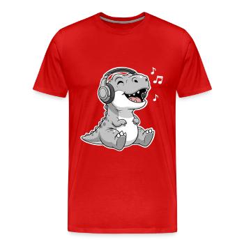 T Rex Music - Men's Premium Organic T-Shirt - red - Front - Damien (186cm)