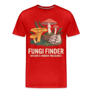 Pilze sammeln Geschenkidee für Pilzfreunde - Männer Premium Bio T-Shirt - Rot - Vorne - Damien (186cm)