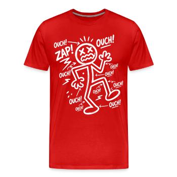 Elektroschock-Humor | Lustiges Elektriker-Geschenk - Männer Premium Bio T-Shirt - Rot - Vorne - Damien (186cm)