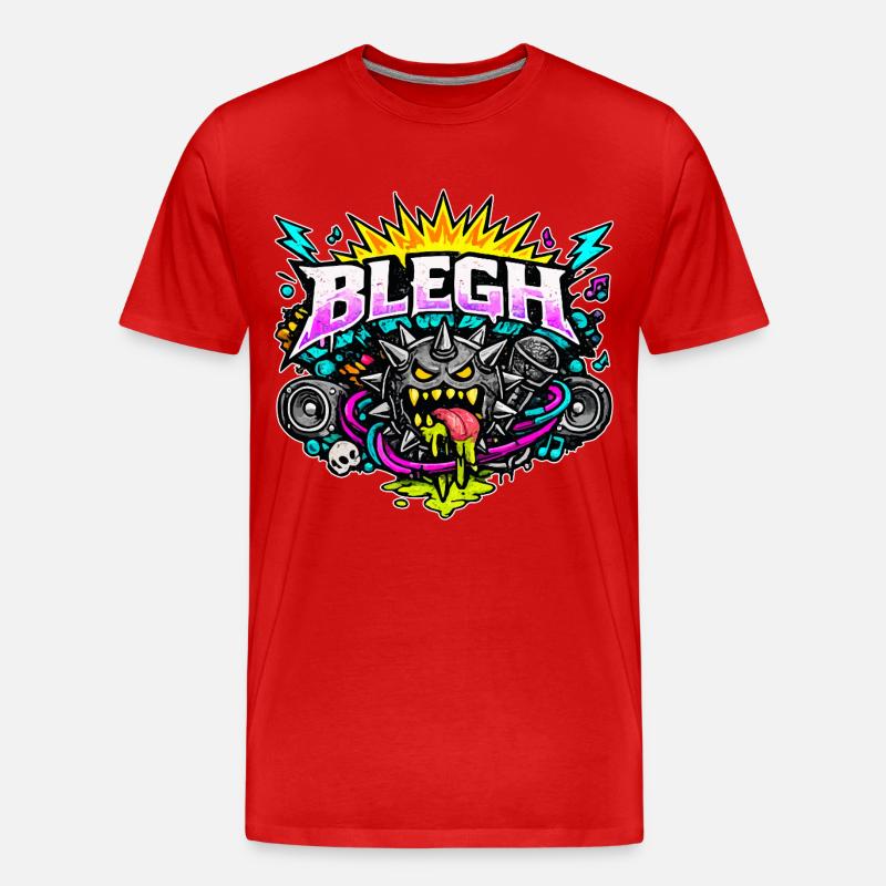 Blegh Comic Edition - Männer Premium Bio T-Shirt - Rot