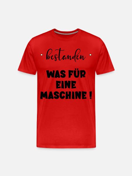 Abschluss Bestanden - Maschine - Männer Premium Bio T-Shirt - Rot