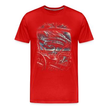 Sturmjäger Meteorologe - Männer Premium Bio T-Shirt - Rot - Vorne - Damien (186cm)