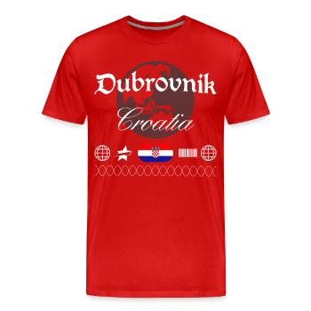 Dubrovnik Kroatien Streetwear Reise Souvenir - Männer Premium Bio T-Shirt - Rot - Vorne - Damien (186cm)