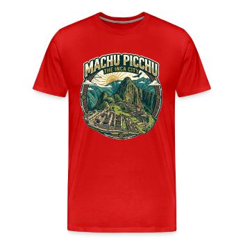 Machu Picchu Inca City - Men's Premium Organic T-Shirt - red - Front - Damien (186cm)