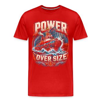 Remorqueurs Remorqueurs Puissance Supérieure à la Taille - T-shirt bio Premium Homme - rouge - Devant - Damien (186cm)