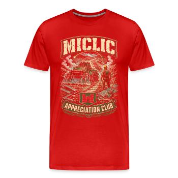 Military mechanic - Men's Premium Organic T-Shirt - red - Front - Damien (186cm)