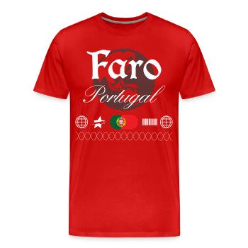 Faro Portugal Streetwear Reise Souvenir - Männer Premium Bio T-Shirt - Rot - Vorne - Damien (186cm)