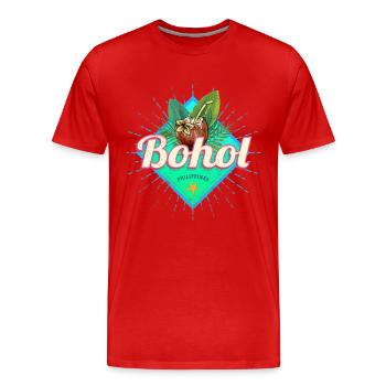 Bohol in Philippines Vintage Coconut Filipino - Men's Premium Organic T-Shirt - red - Front - Damien (186cm)
