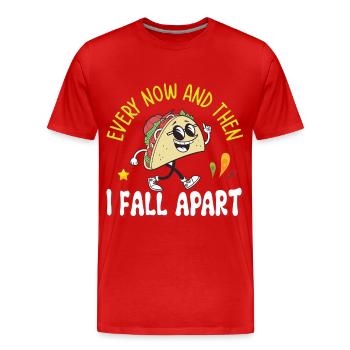 De temps en temps, je m’effondre - T-shirt bio Premium Homme - rouge - Devant - Damien (186cm)