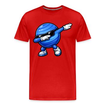 Tamponnement de Neptune - T-shirt bio Premium Homme - rouge - Devant - Damien (186cm)