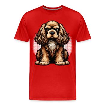 Cocker Spaniel Cockerhund Cocker Spaniel Besitzer - Männer Premium Bio T-Shirt - Rot - Vorne - Damien (186cm)