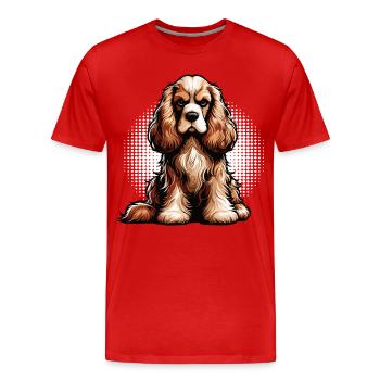 Cocker Spaniel Cockerhund Cocker Spaniel Besitzer - Männer Premium Bio T-Shirt - Rot - Vorne - Damien (186cm)