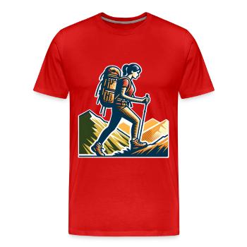 Grimpeur - T-shirt bio Premium Homme - rouge - Devant - Damien (186cm)