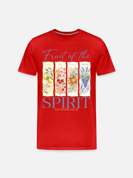 Frucht des Geistes, christliche Frauen - Männer Premium Bio T-Shirt - Rot
