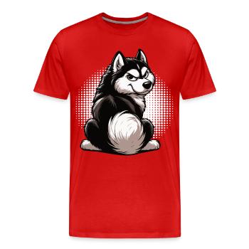 Husky Huskies Propriétaires de Husky Propriétaires de Husky Fans de Husky - T-shirt bio Premium Homme - rouge - Devant - Damien (186cm)