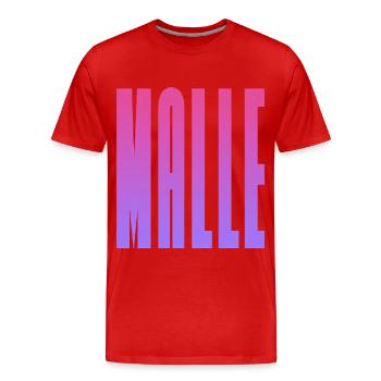 MALLE - Men's Premium Organic T-Shirt - red - Front - Damien (186cm)